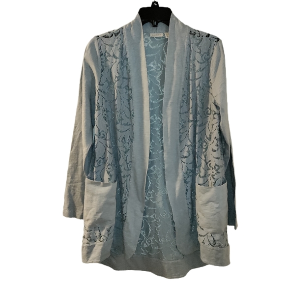 LOGO Lori Goldstein lace cardigan - Picture 2 of 7